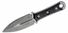 Microtech 201-12 SBD taktický nůž - dýka 11 cm, Stonewash, černá, G10, pouzdro Kydex