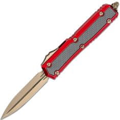 Microtech 206-13RDCFIS Makora 2021 Bronze automatický nůž 8,4 cm, bronzová, červená, hliník