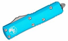 Microtech 232-12TQ UTX-85 Serrated Turquoise automatický nůž 7,6 cm, Stonewash, tyrkysová, hliník 