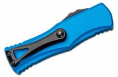 Microtech 702-3BL HERA Black Serrated Blue automatický nůž 7,9cm, černá, modrá, hliník