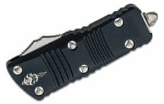 Microtech 819-10S Mini Troodon Hellhound Stonewash Standard automatický nůž 5 cm, černá, hliník