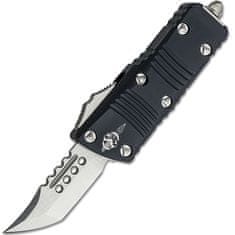 Microtech 819-10S Mini Troodon Hellhound Stonewash Standard automatický nůž 5 cm, černá, hliník