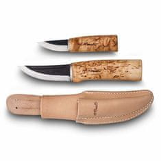 Roselli R180 sada nožů Hunting knife & Grandmother knife, dřevo břízy, dvojité kožené pouzdro