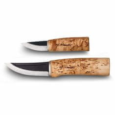 Roselli R180 sada nožů Hunting knife & Grandmother knife, dřevo břízy, dvojité kožené pouzdro