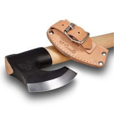 Roselli R850 Axe Long Handle Kempová sekera 9 cm, dřevo břízy, kožené pouzdro