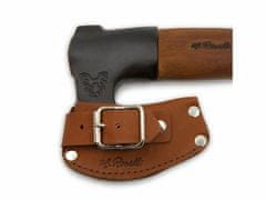 Roselli R860D Axe Short Handle Red Elm Kempová sekera 9 cm, dřevo jilm, kožené pouzdro