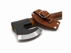 Roselli R860D Axe Short Handle Red Elm Kempová sekera 9 cm, dřevo jilm, kožené pouzdro