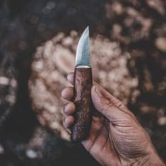 Roselli RW231 Bear claw knife UHC nůž do přírody 5,5 cm, dřevo břízy, kožené pouzdro