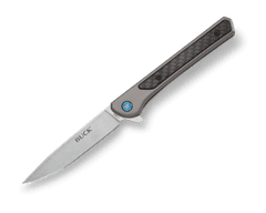 Buck BU-0264GYS Cavalier kapesní nůž 9,1 cm, Stonewash, hliník, uhlíkové vlákno