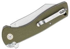 CJRB Cutlery J1915-GN Kicker Green kapesní nůž 8,9 cm, Stonewash, zelená, G10