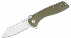 CJRB Cutlery J1915-GN Kicker Green kapesní nůž 8,9 cm, Stonewash, zelená, G10