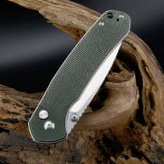 CJRB Cutlery J1925L-ODG Large Pyrite Green kapesní nůž 9,4 cm, Stonewash, zelená, Micarta