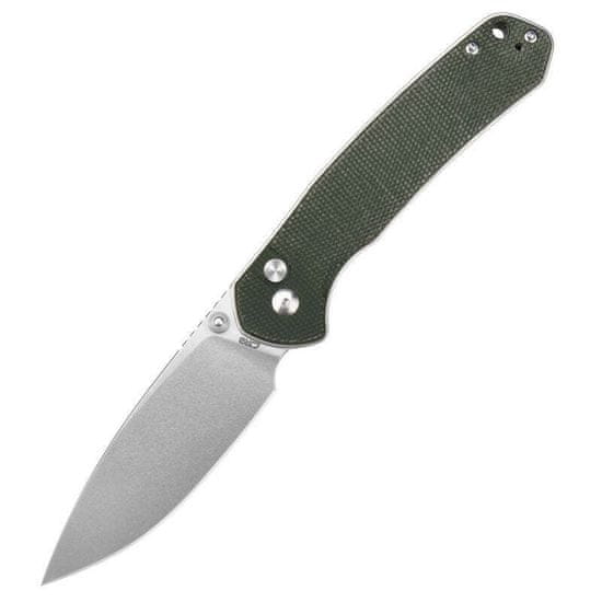 CJRB Cutlery J1925L-ODG Large Pyrite Green kapesní nůž 9,4 cm, Stonewash, zelená, Micarta