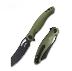 KUBEY KB239F Drake kapesní nůž 9,5 cm, Dark Stonewash, zelená, G10