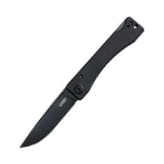 KUBEY KU2102D Akino kapesní nůž 7,7 cm, Blackwash, černá, G10