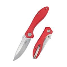 KUBEY KU314J Ruckus Red kapesní nůž 8,4 cm, červená, G10, spona