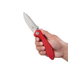 KUBEY KU314J Ruckus Red kapesní nůž 8,4 cm, červená, G10, spona