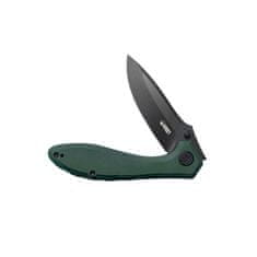 KUBEY KU314L Ruckus Green Black kapesní nůž 8,4 cm, černá, tmavě zelená, G10, spona