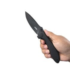 KUBEY KU314O Ruckus Dark kapesní nůž 8,4 cm, celočerná, G10