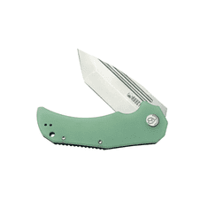 KUBEY KU318D Bravo One Tanto kapesní outdoorový nůž 8,6 cm, nefritová Jade, G10