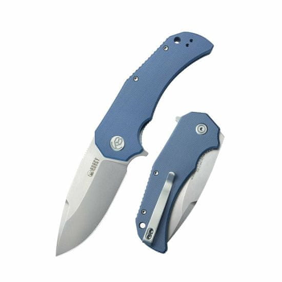 KUBEY KU319A Bravo One Drop Point kapesní outdoorový nůž 8,6 cm, modrá, G10