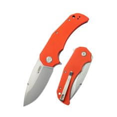 KUBEY KU319B Bravo One Drop Point kapesní outdoorový nůž 8,6 cm, oranžová, G10