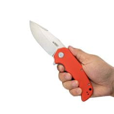 KUBEY KU319B Bravo One Drop Point kapesní outdoorový nůž 8,6 cm, oranžová, G10