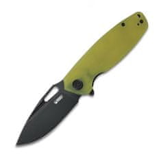 KUBEY KU322G Tityus Translucent Yellow kapesní nůž 8,6 cm, Dark Stonewash, žlutá, G10, spona