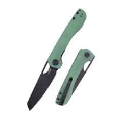 KUBEY KU365D Elang kapesní nůž 10 cm, Blackwash, zelená Jade, G10, spona