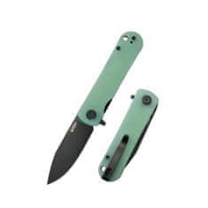 KUBEY KU371D Neo kapesní nůž 7,6 cm, Blackwash, nefritová Jade, G10, spona