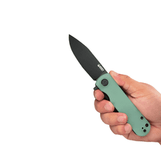 KUBEY KU371D Neo kapesní nůž 7,6 cm, Blackwash, nefritová Jade, G10, spona