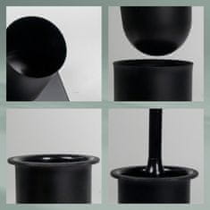 Kela Toaletní souprava Devin metal black 23,0x18,0x68,0cm