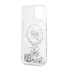 Karl Lagerfeld  Liquid Glitter Choupette Head Magsafe Zadní Kryt pro iPhone 15 Transparent