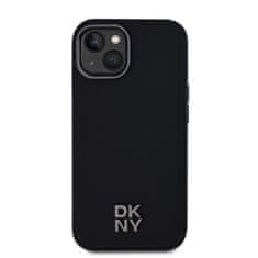 DKNY Zadní Kryt PU Leather Stack Logo Magsafe pro iPhone 14 Black