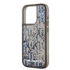 Karl Lagerfeld  Liquid Glitter Monogram Gradient Zadní Kryt pro iPhone 15 Pro Max Black