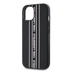 Karl Lagerfeld  PU Saffiano Athleisure Stripe and Strap Zadní Kryt pro iPhone 15 Pink