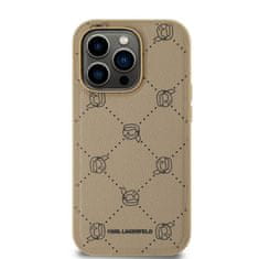 Karl Lagerfeld  PU Karl Heads Pattern Magsafe Zadní Kryt pro iPhone 14 Pro Beige