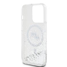 Karl Lagerfeld  Liquid Glitter Karl and Choupette Heads MagSafe Zadní Kryt pro iPhone 13 Transparent