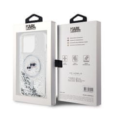 Karl Lagerfeld  Liquid Glitter Karl and Choupette Heads MagSafe Zadní Kryt pro iPhone 13 Transparent