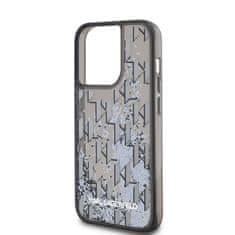 Karl Lagerfeld  Liquid Glitter Monogram Gradient Zadní Kryt pro iPhone 14 Pro Max Black