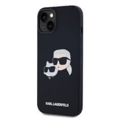 Karl Lagerfeld  Liquid Silicone Double Heads Magsafe Zadní Kryt pro iPhone 14 Black