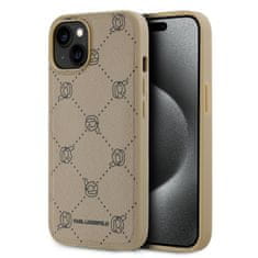 Karl Lagerfeld  PU Karl Heads Pattern Magsafe Zadní Kryt pro iPhone 14 Beige