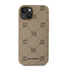 Karl Lagerfeld  PU Karl Heads Pattern Magsafe Zadní Kryt pro iPhone 14 Beige