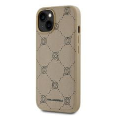 Karl Lagerfeld  PU Karl Heads Pattern Magsafe Zadní Kryt pro iPhone 14 Beige