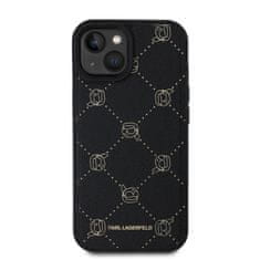 Karl Lagerfeld  PU Karl Heads Pattern Magsafe Zadní Kryt pro iPhone 15 Black