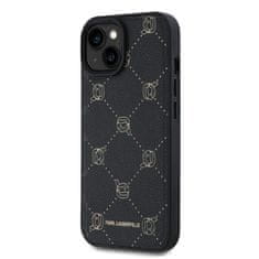 Karl Lagerfeld  PU Karl Heads Pattern Magsafe Zadní Kryt pro iPhone 15 Black