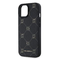 Karl Lagerfeld  PU Karl Heads Pattern Magsafe Zadní Kryt pro iPhone 15 Black