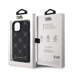 Karl Lagerfeld  PU Karl Heads Pattern Magsafe Zadní Kryt pro iPhone 15 Black