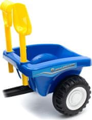 Baby Mix Dětské odrážedlo traktor s vlečkou a nářadím Baby Mix New Holland modrý