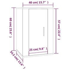 Vidaxl Nástěnná TV skříňka betonově šedá 40 x 34,5 x 60 cm